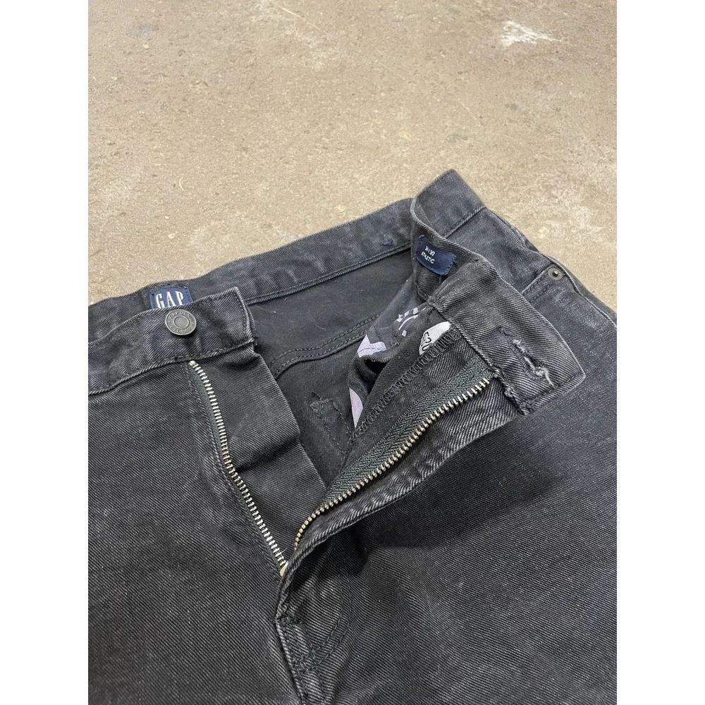 Gap Athletic STR B Jeans Mens 34x30‎ Black Athletic Straight Leg Zip Fly Stretch